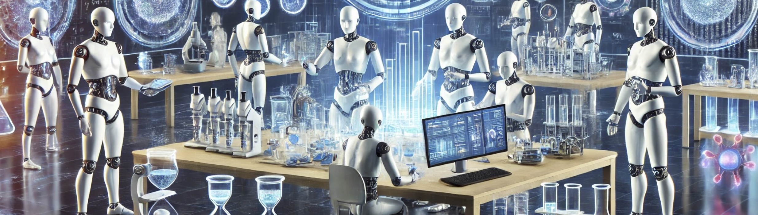 Header images showing scientists